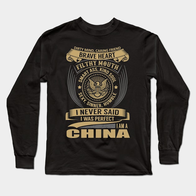 CHINA Long Sleeve T-Shirt by Nicolbar